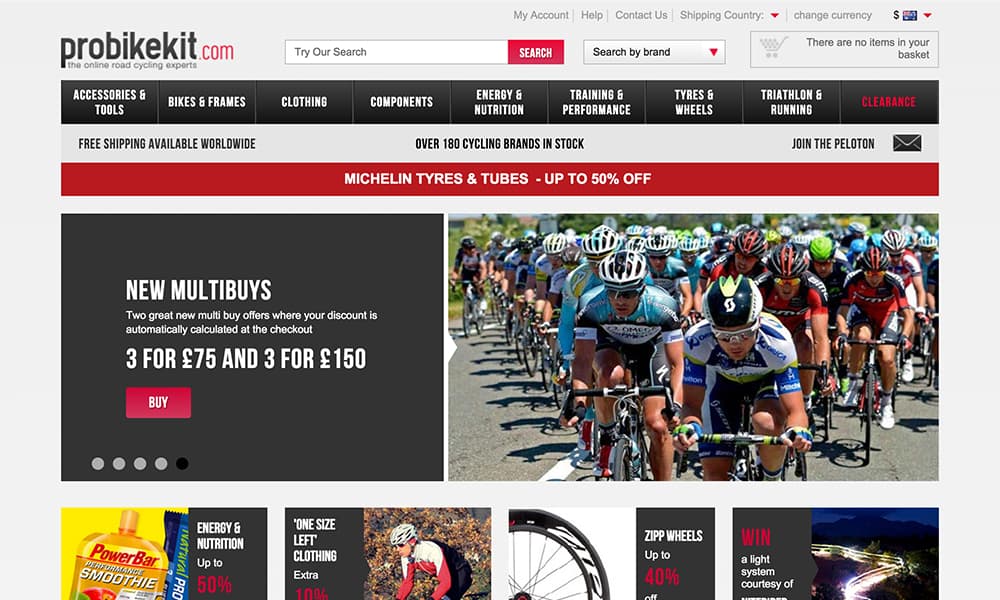 Probikekit homepage