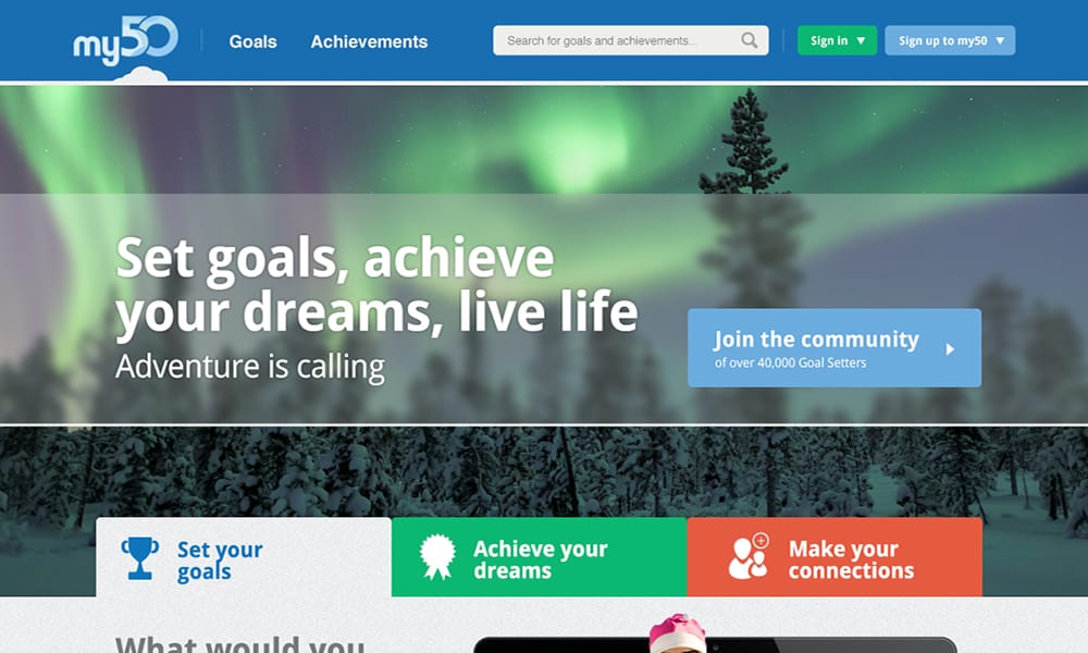 my50 homepage